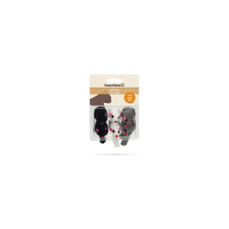 BZ katten speelmuisjes pluche 6 stuks BZ katten speelmuisjes pluche 6 stuks