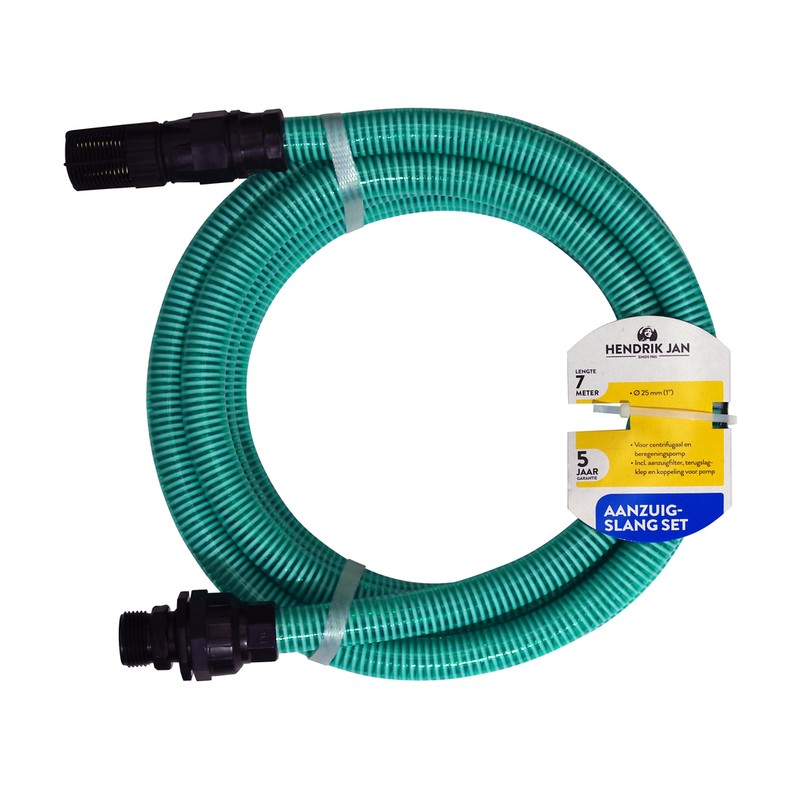 Aanzuigslangset 25 mm (1") 7 m 4-delig Aanzuigslangset 25 mm (1") 7 m 4-delig