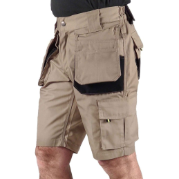 Korte werkbroek short Job Khaki