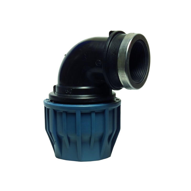 Tyleen koppeling knie 90° 25 mm x 1/2" binnendraad Tyleen koppeling knie 90° 25 mm x 1/2" binnendraad