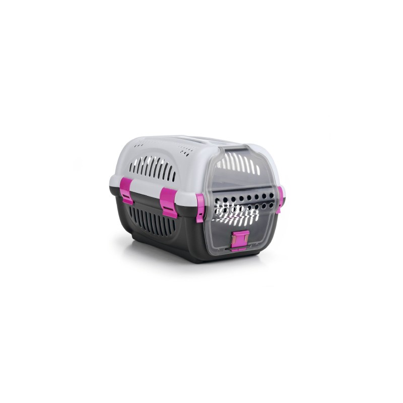 BZ reismand rhino grijs/roze 51 X 34,5 X 33 cm