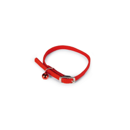 BZ Kattenhalsband met belletje rood 10 x 30 cm