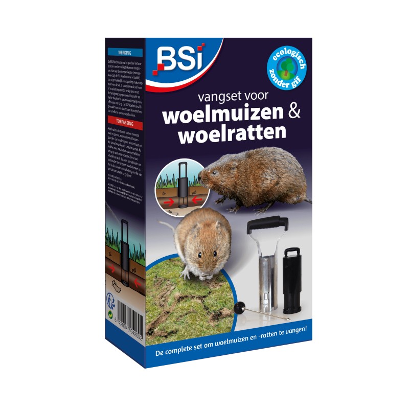 Vangset voor woelmuizen en woelratten Vangset voor woelmuizen en woelratten