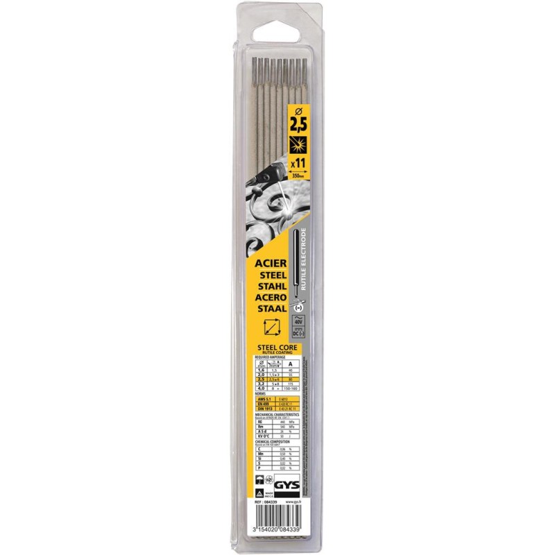 Laselektrode Acier staal 2,5mm 11 stuks Laselektrode Acier staal 2,5mm 11 stuks
