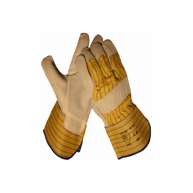 Handschoen Boxleder met palmversterking Handschoen Boxleder met palmversterking