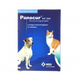 Ontworming hond/kat Panakur 250mg 10 Tabletten