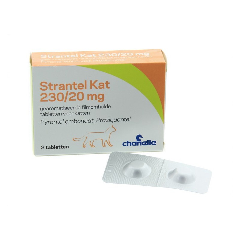 Strantel wormtabletten kitten/kat 2 stuks Strantel wormtabletten kitten/kat 2 stuks