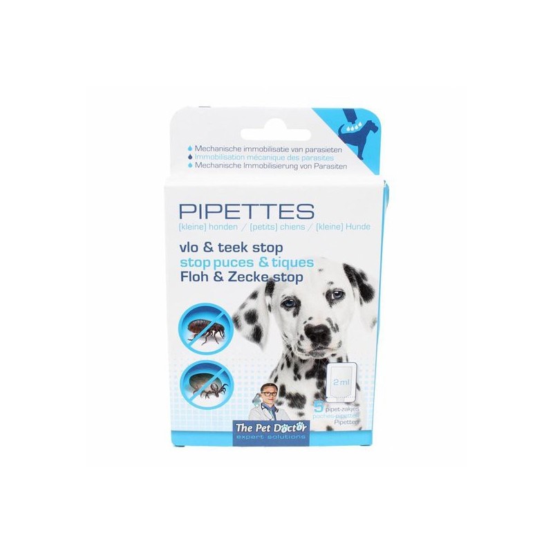 Honden Vlo en Teek stop 5 X 2 ml Honden Vlo en Teek stop 5 X 2 ml