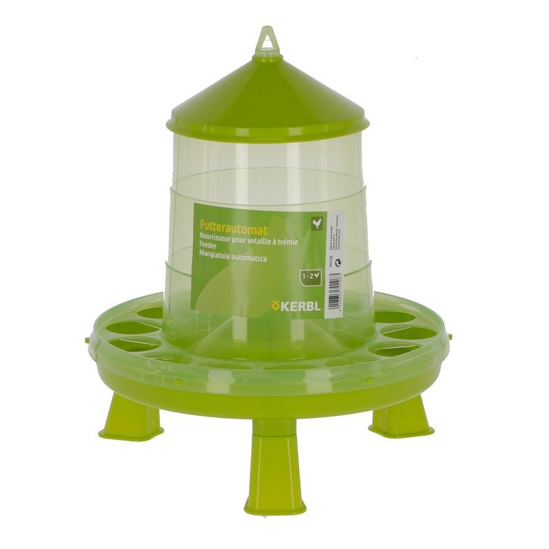Voersilo groen op poot 2.4 liter Voersilo groen op poot 2.4 liter
