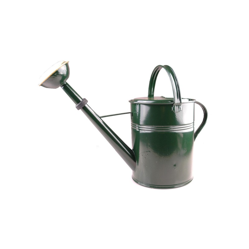 Plantengieter groen gelakt met messing broes 8L Plantengieter groen gelakt met messing broes 8L
