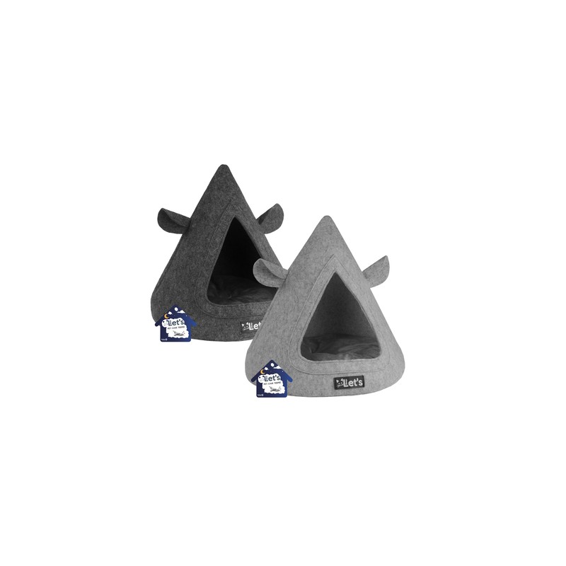 Let's sleep Pet Cave TeePee grijs Let's sleep Pet Cave TeePee grijs