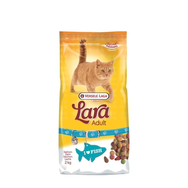 Lara Kattenbrokken Adult zalm 2 kg Lara Kattenbrokken Adult zalm 2 kg