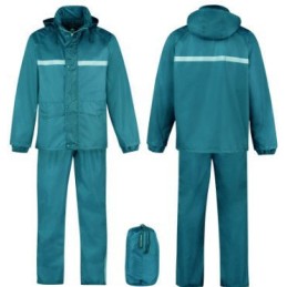 Regenpak Aqua blauw met...