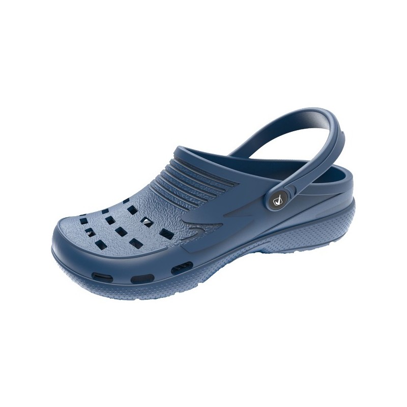 Croc blauw met hakbandje