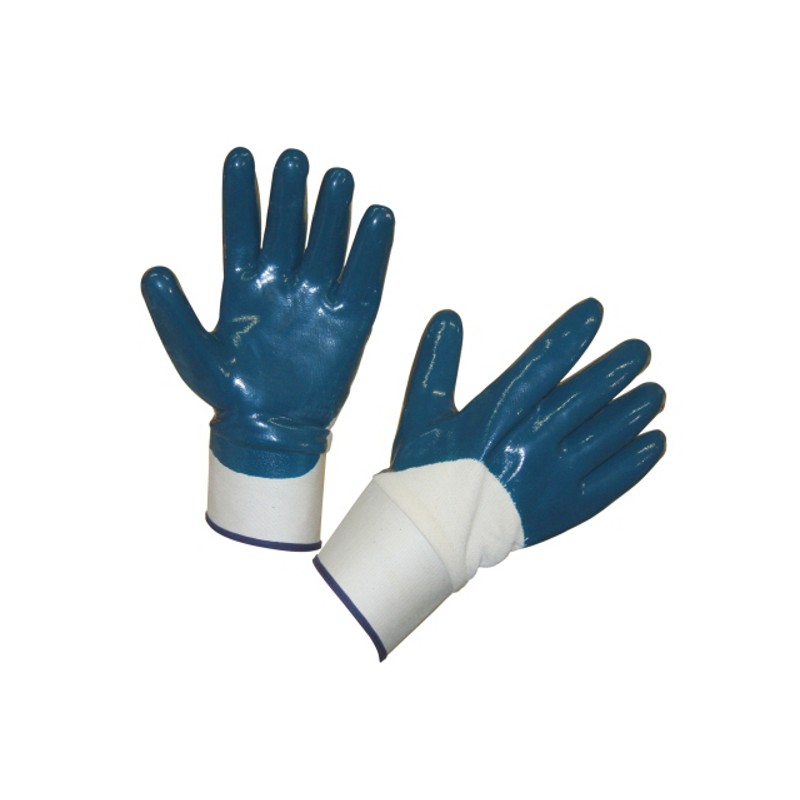Handschoen blauw NBR met kap Keron Handschoen blauw NBR met kap Keron