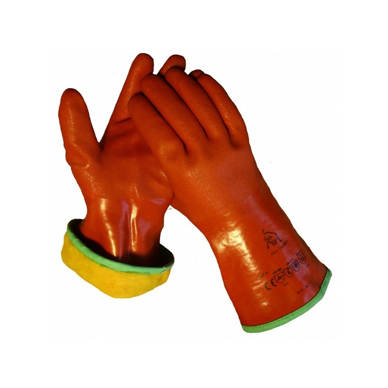 Handschoen cama-iso PVC rood