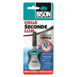 Bison tipper secondenlijm...