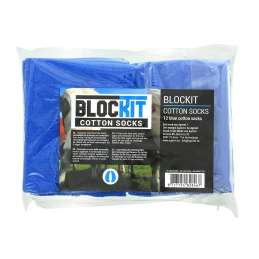 Blockit cotton sock blue 12st