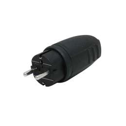 Rubber stekker RA Basic zwart