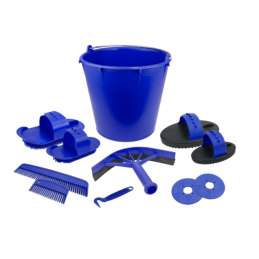 Poetsset in emmer Blauw...