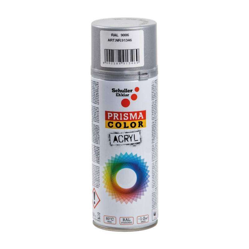 Prisma Color acryl hoogglans Wit-aluminium RAL 9006 400ml