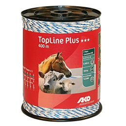 AKO schrikdraad TopLine Plus wit/blauw 400m