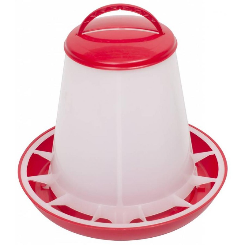 Kippen voersilo kunststof met deksel 3 kg Kippen voersilo kunststof met deksel 3 kg