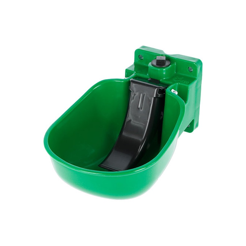 Drinkbak kunststof groen 1/2" met lepel Drinkbak kunststof groen 1/2" met lepel