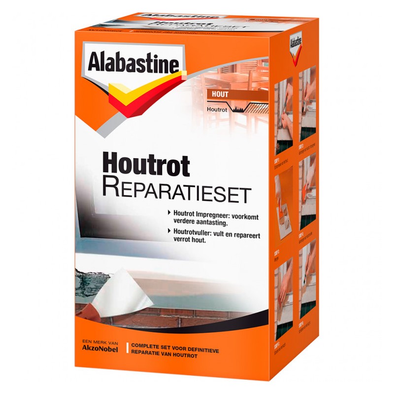 Alabastine houtrotvuller set 500 g Alabastine houtrotvuller set 500 g