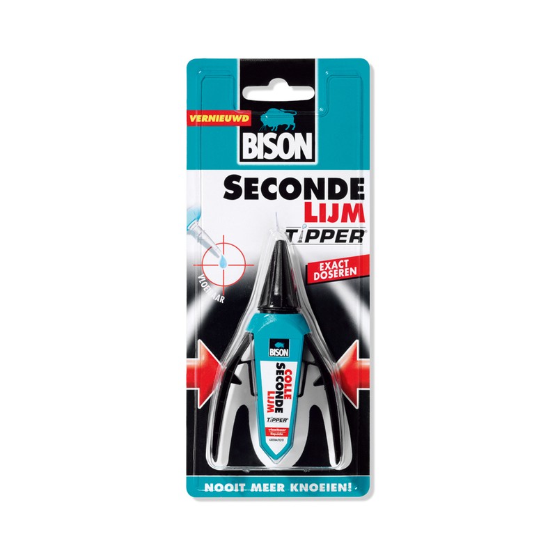 Bison Tipper secondelijm vloeibaar 3gr Bison Tipper secondelijm vloeibaar 3gr
