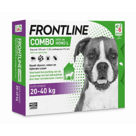 Frontline Combo hond L 20-40 6 pip. Frontline Diersoort