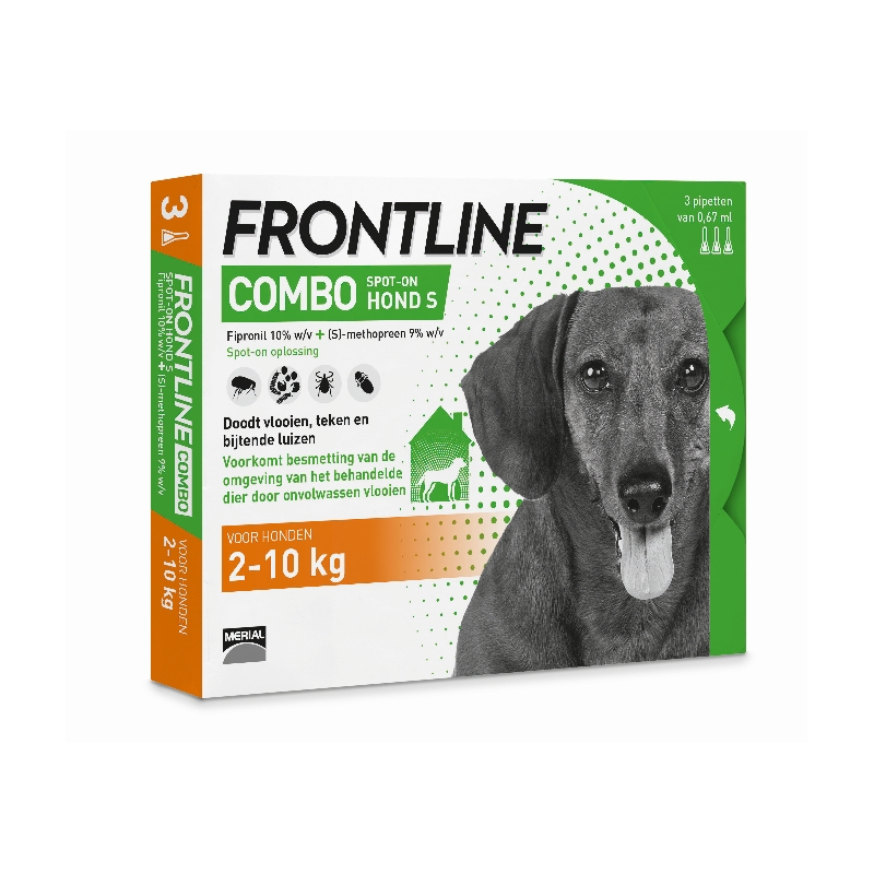 Frontline Combo hond S 2-10 kg 3 pip. Frontline Combo hond S 2-10 kg 3 pip.