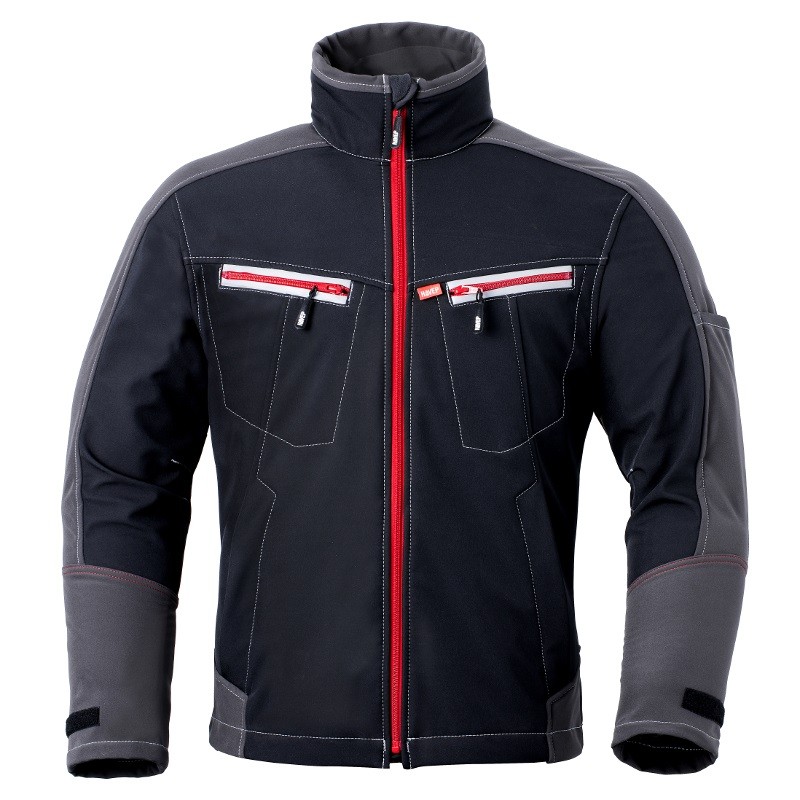 Attitude Softshell jas 40145 Zwart-Charcoal grijs