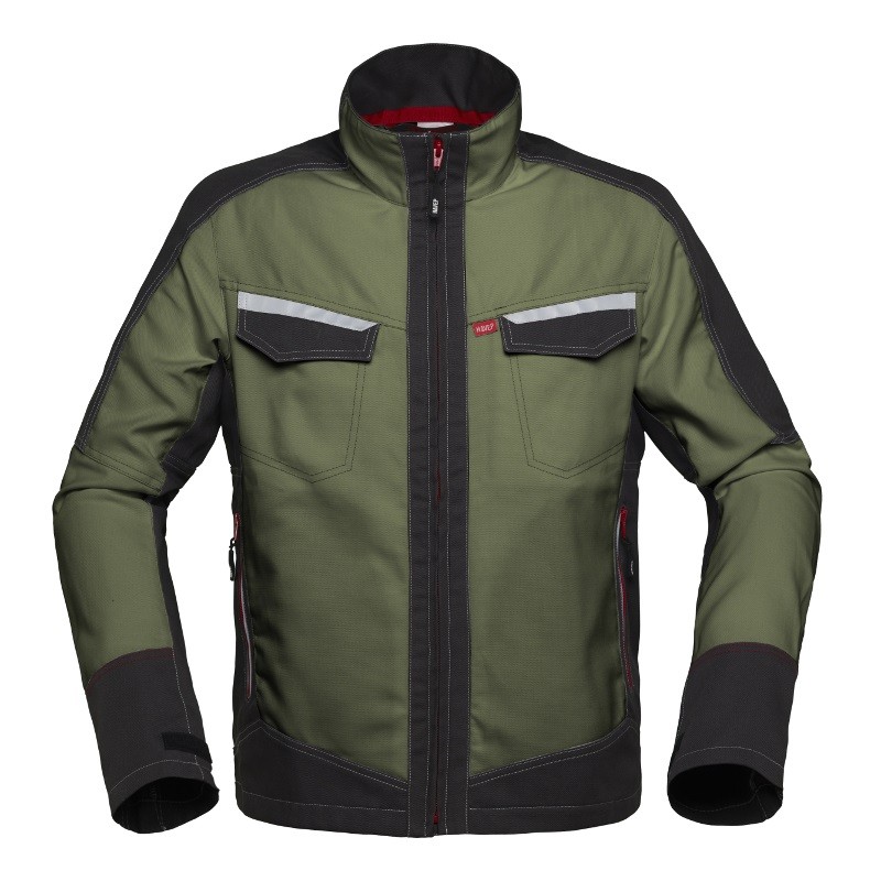 Attitude Werkjas 50172 Groen-Charcoal grijs Attitude Werkjas 50172 Groen-Charcoal grijs