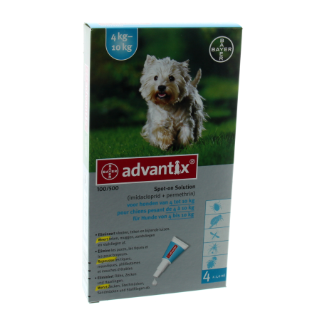 Misverstand ondeugd toezicht houden op Advantix Hond Spot On 100/500 tot 4-10kg Advantix