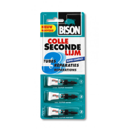 Bison Secondelijm 3 x 0.8 gram