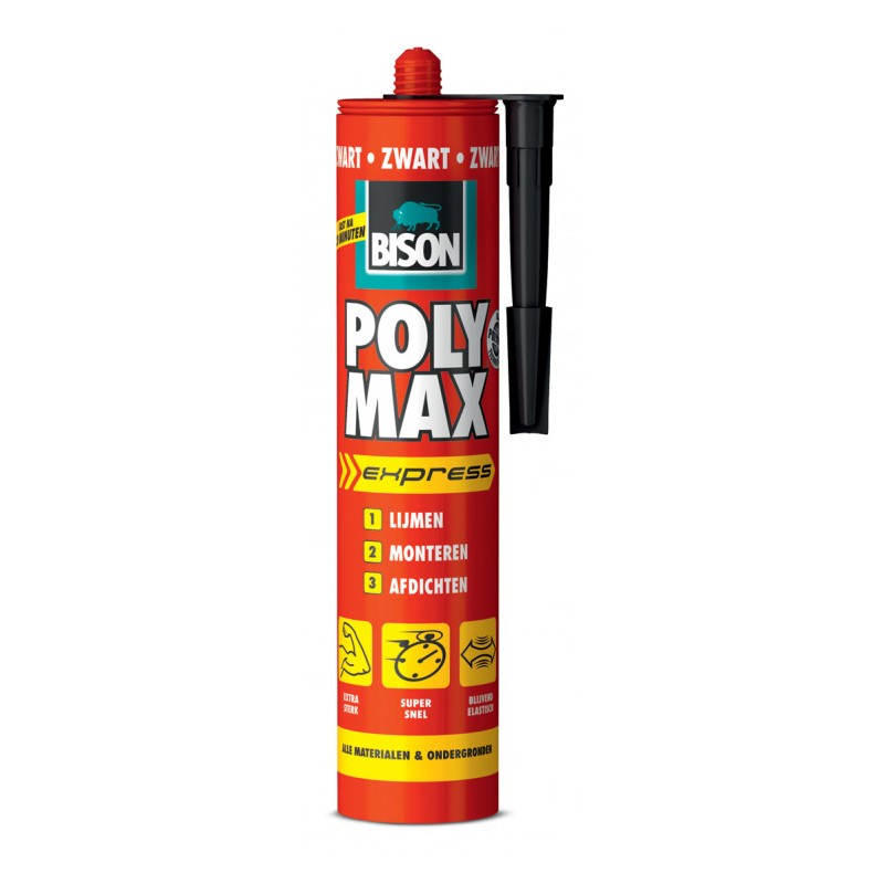 Bison Poly Max Express 425 gram zwart Bison Poly Max Express 425 gram zwart