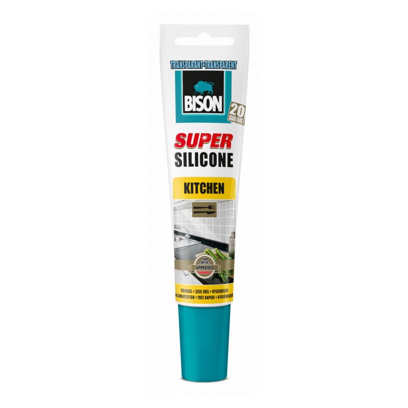 Bison Super Silicone kitchen transparant 150 ml Bison Super Silicone kitchen transparant 150 ml