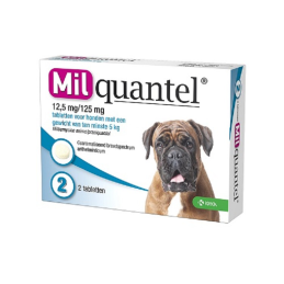 Milquantel wormtablet hond vanaf 5 kg 2 stuks