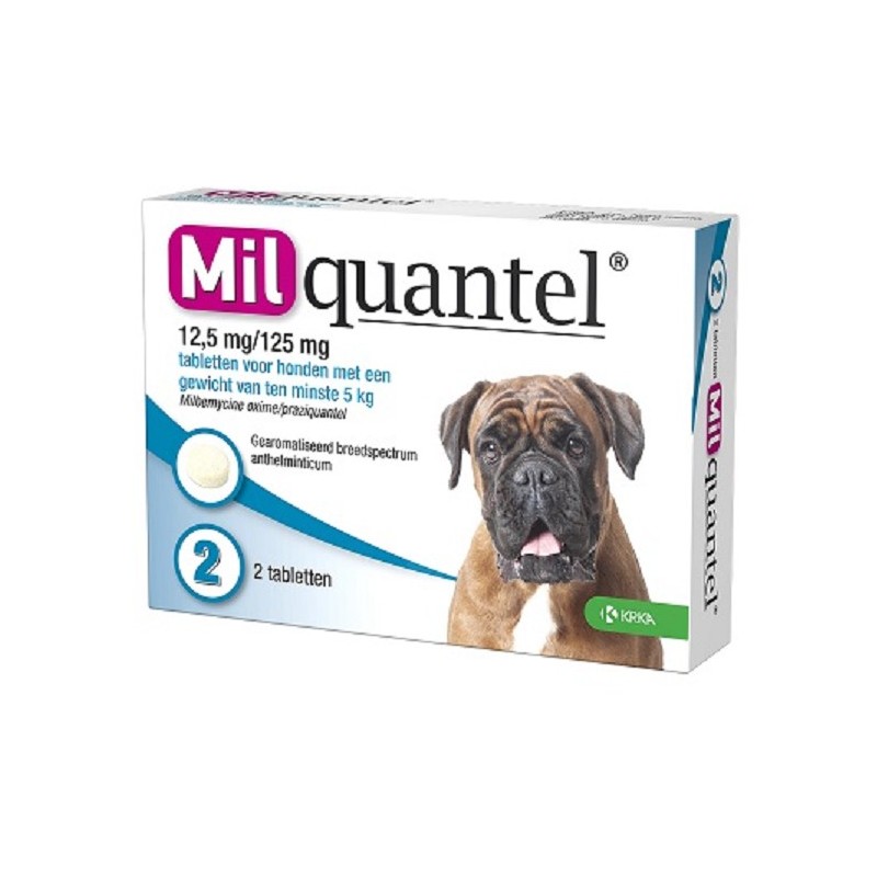 Milquantel wormtablet hond vanaf 5 kg 2 stuks