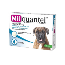 Milquantel wormtablet hond vanaf 5 kg 4 stuks