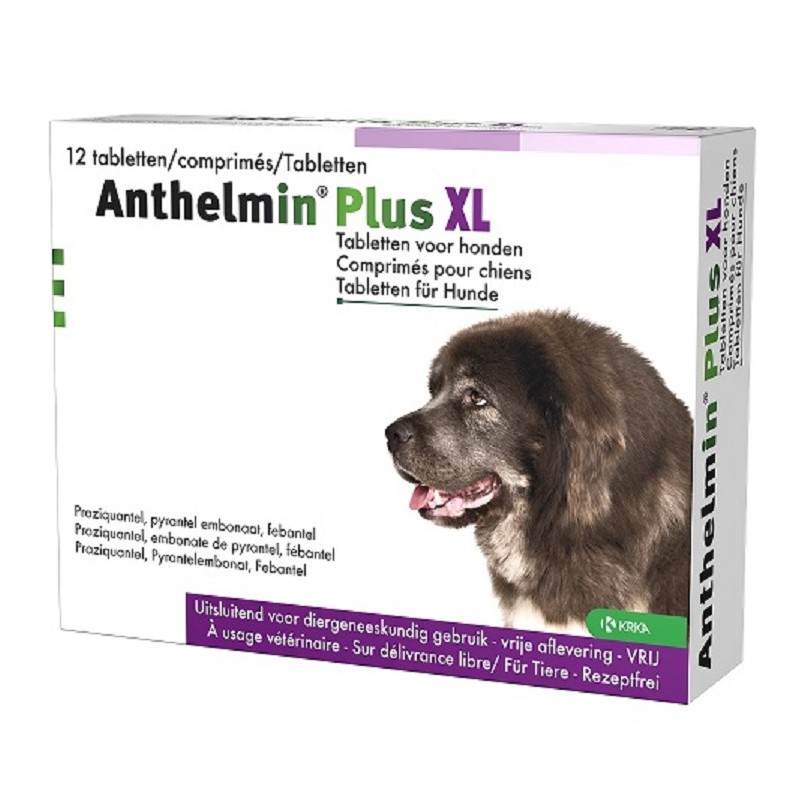 Anthelmin Plus hond XL 12 tabletten Anthelmin Plus hond XL 12 tabletten