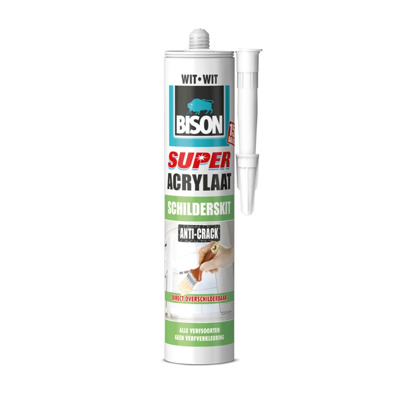 Acrylaatkit super anti-crack wit 300 ml Acrylaatkit super anti-crack wit 300 ml