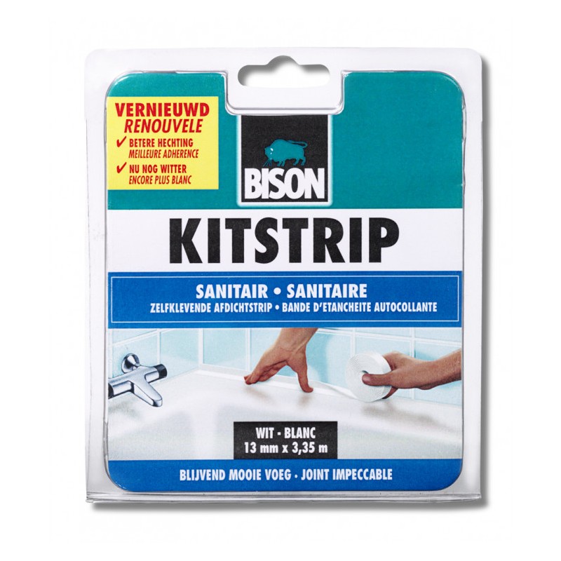 Bison kitstrip sanitair wit 22 mm x 3.35 m Bison kitstrip sanitair wit 22 mm x 3.35 m