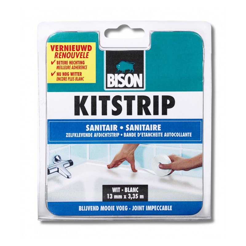 Bison kitstrip sanitair wit 22 mm x 3.35 m
