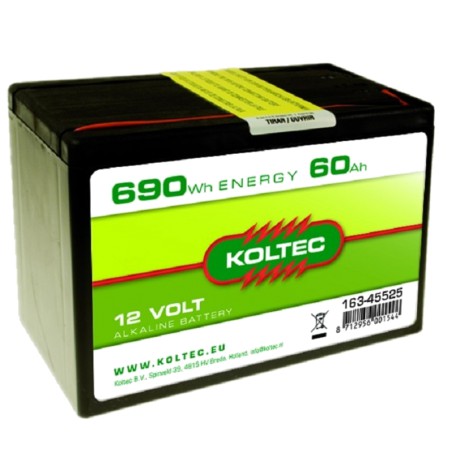 Batterij 12 Volt - 690 Wh 60 Ah Alkaline