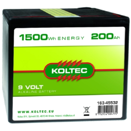 Batterij 9 Volt - 1500 Wh 200 Ah Alkaline