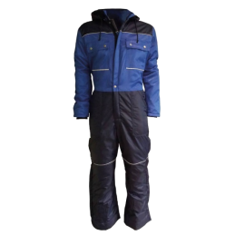 Doorwerk winteroverall marine/korenblauw