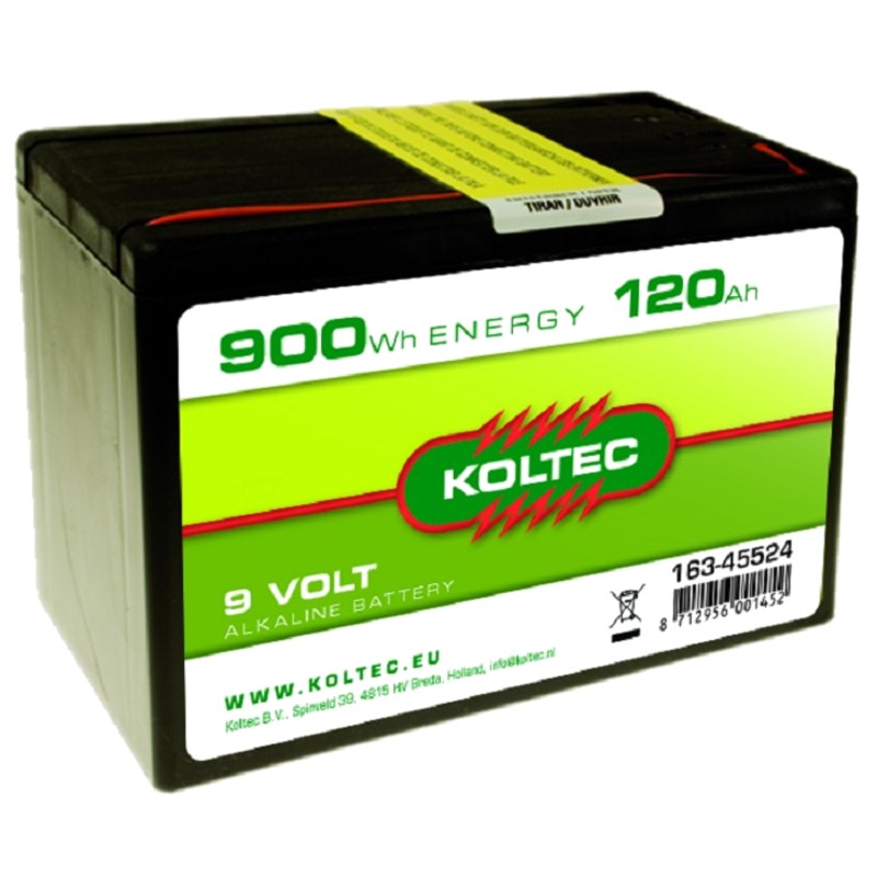 Batterij 9 Volt - 900 Wh 120 Ah Alkaline