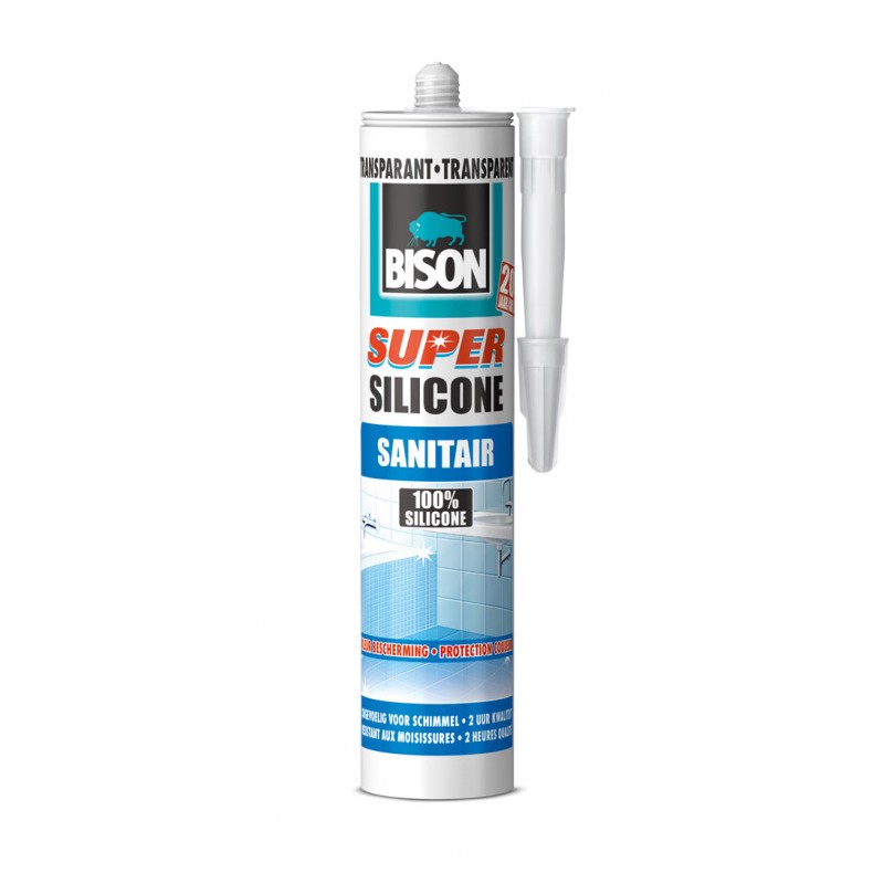 Bison sanitair siliconenkit Super transparant 310 ml Bison sanitair siliconenkit Super transparant 310 ml